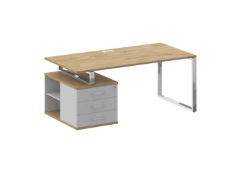 Стол руководителя с опорной тумбой , левый SHIFT SK.SRT-180 (L) 1800*904*753